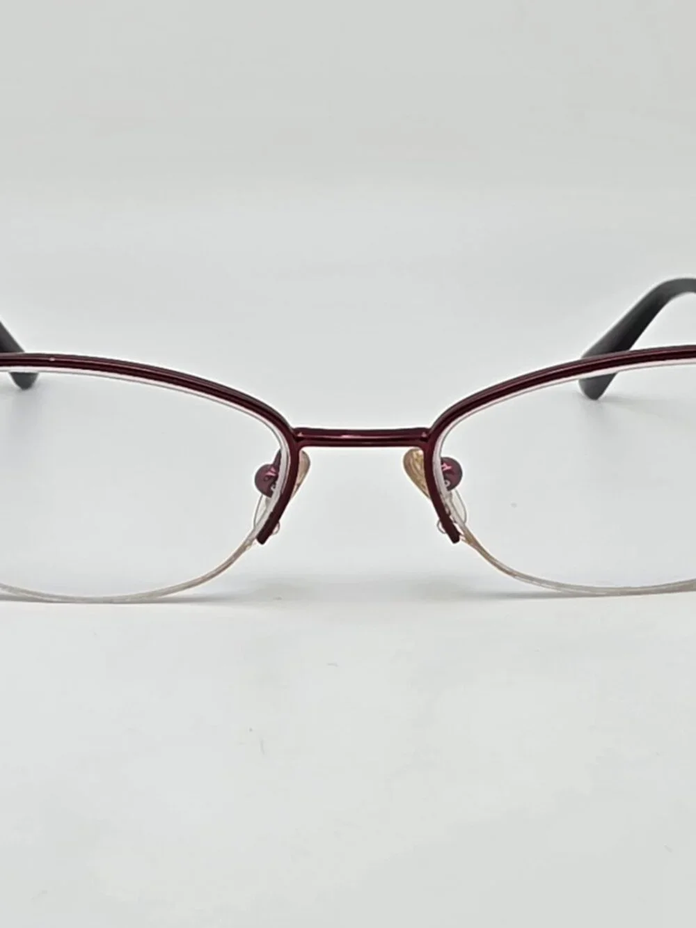 Vogue VO3955-BI Plum Purple Rhinestone Semi Rimless Cat Eye Eyeglasses Frame